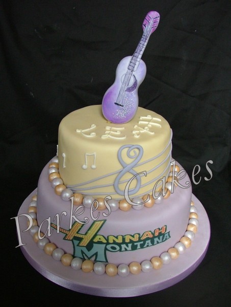 hannah montana 2 tier birthday cake